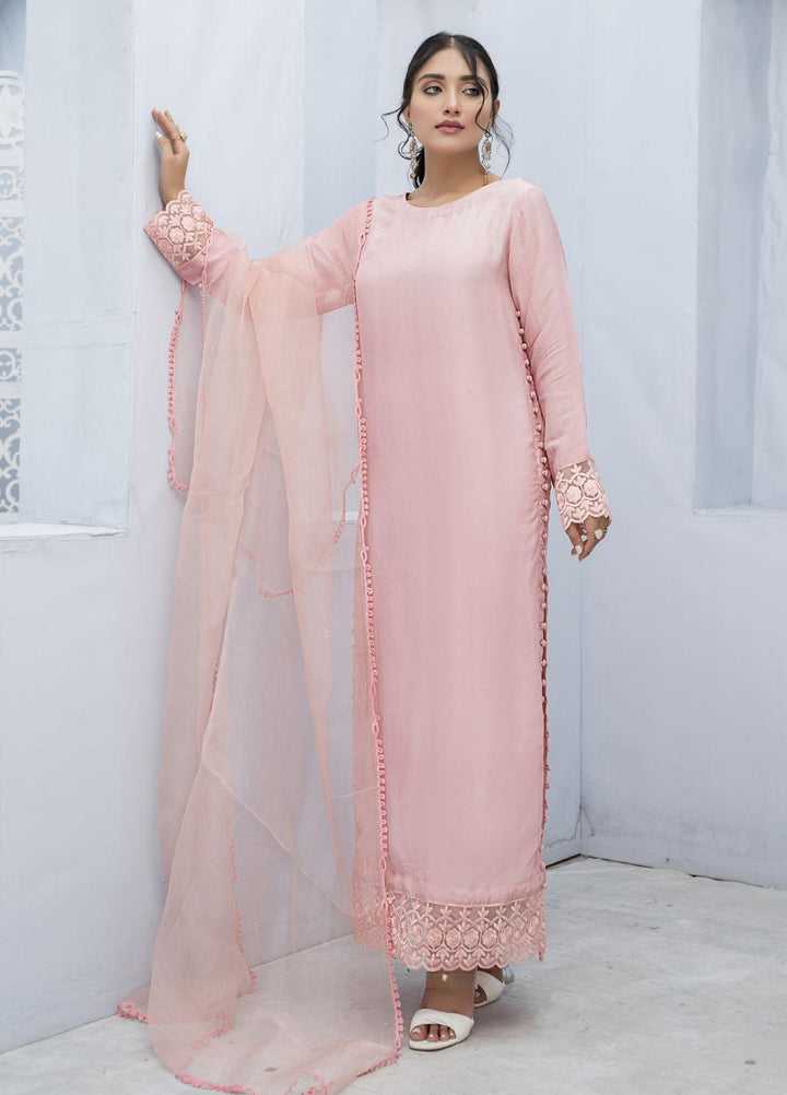 Naayas Luxury Pret  Silk 2 Piece Powdery Pink