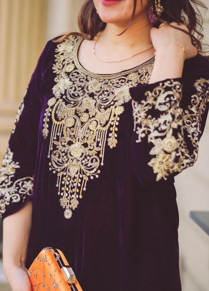 Naayas Pret  Velvet Kaftan NA22ELV SPARKLY PURPLE