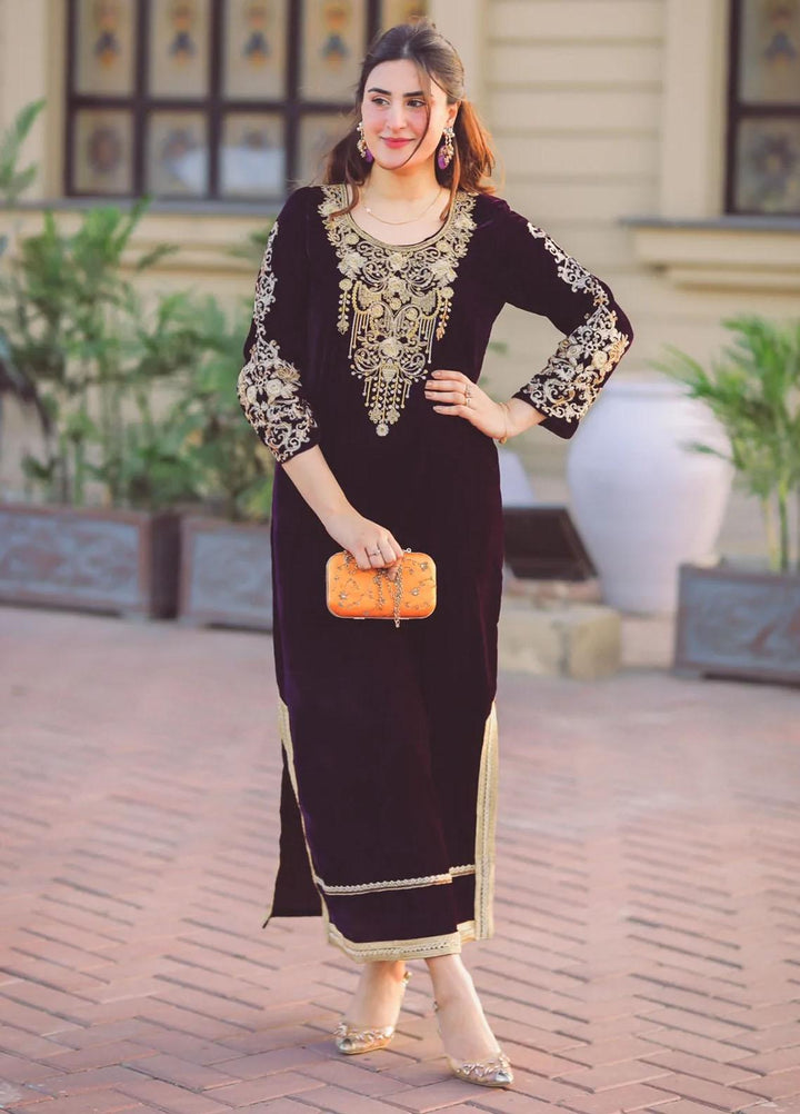 Naayas Pret  Velvet Kaftan NA22ELV SPARKLY PURPLE