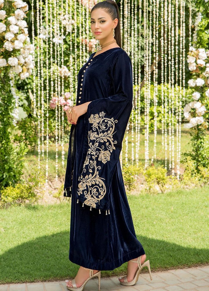 Naayas Luxury Pret  Velvet 2 Piece Dress NA22ELV Cape Sleeves