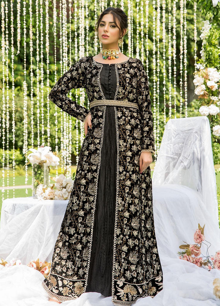 Naayas Luxury Pret  Velvet Jacket NA22ELV Black Daimond