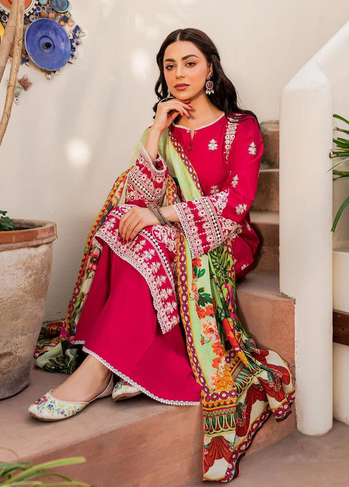 Naayas Embroidered Lawn Suits Unstitched 3 Piece NS23E Amira - Eid Collection