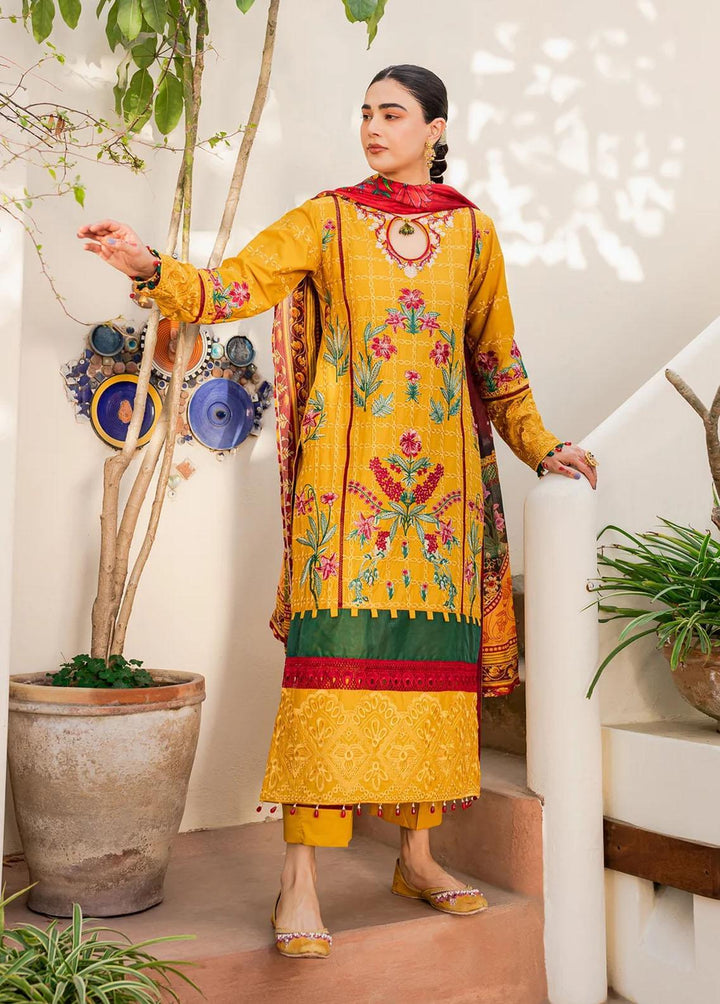 Naayas Embroidered Lawn Suits Unstitched 3 Piece NS23E Verow - Eid Collection