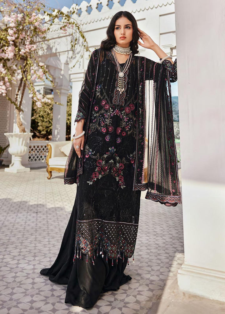 Nafasat By Emaan Adeel Embroidered Chiffon Suits Unstitched 3 Piece EA23-N2 NF-204 - Luxury Collection