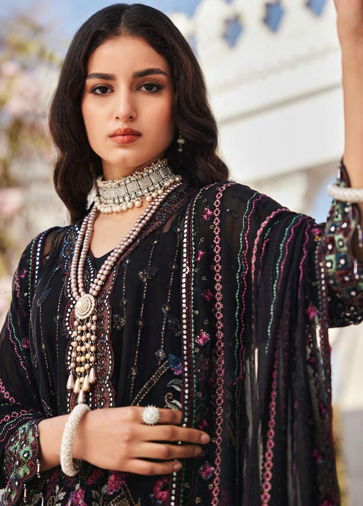 Nafasat By Emaan Adeel Embroidered Chiffon Suits Unstitched 3 Piece EA23-N2 NF-204 - Luxury Collection