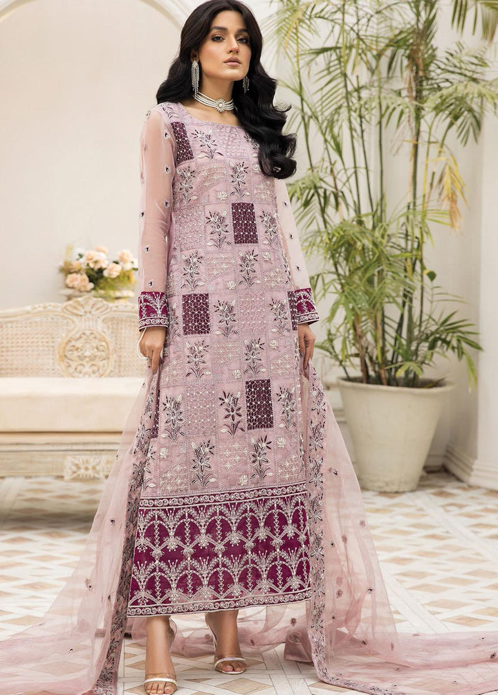 Nainsukh by House of Nawab Embroidered Organza Suits Unstitched 3 Piece HON22-N2 Tamudar 2A - Luxury Collection
