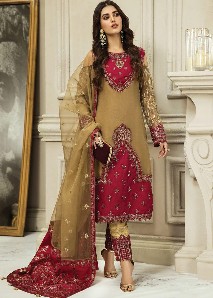 Nainsukh by House of Nawab Embroidered Organza Suits Unstitched 3 Piece HON23-N3 04 Hana (A) - Luxury Collection