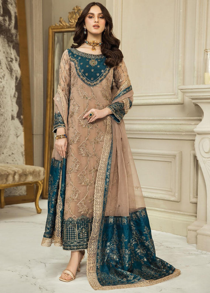 Nainsukh by House of Nawab Embroidered Organza Suits Unstitched 3 Piece HON23-N3 04 Hana (B) - Luxury Collection