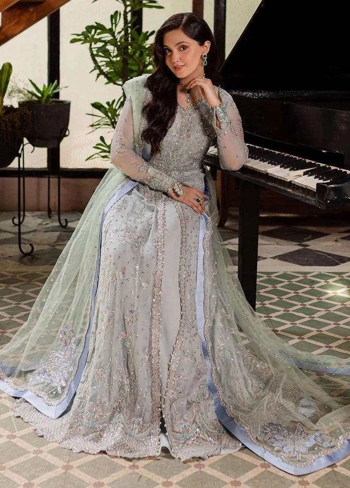 Naira by Roheenaz Embroidered Chiffon Suit Unstitched 4 Piece ENZ24N RNZ-08 Aaliyah - Luxury Collection