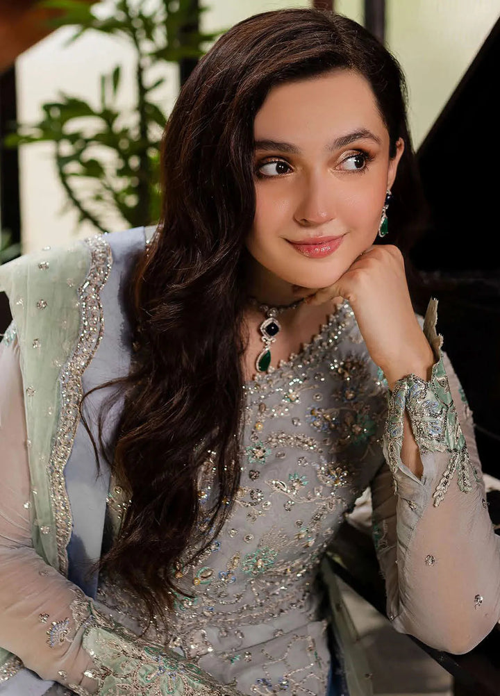 Naira by Roheenaz Embroidered Chiffon Suit Unstitched 4 Piece ENZ24N RNZ-08 Aaliyah - Luxury Collection