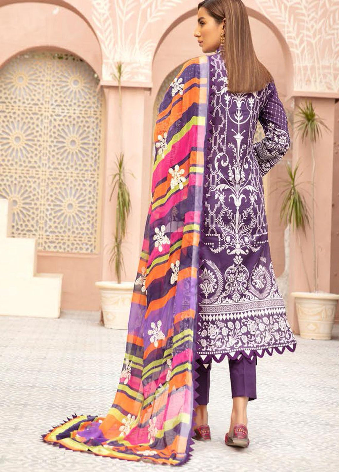 Naqsh By Riaz Arts Embroidered Lawn Suits Unstitched 3 Piece RA21-N5 03 - Summer Collection