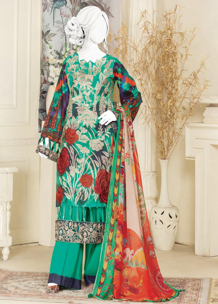 Naurang by Humdum Embroidered Lawn Suits Unstitched 3 Piece HD22NL D3 - Summer Collection