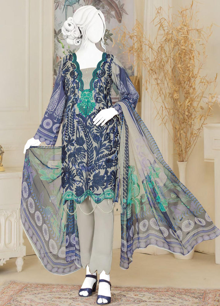 Naurang by Humdum Embroidered Lawn Suits Unstitched 3 Piece HD22NL D4 - Summer Collection