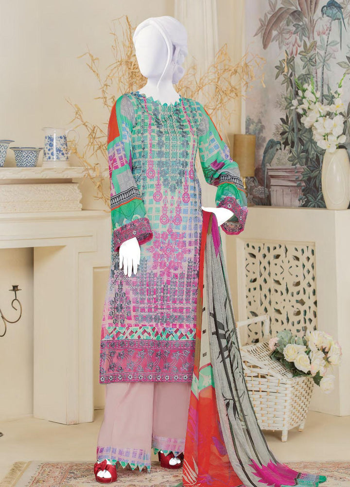 Naurang by Humdum Embroidered Lawn Suits Unstitched 3 Piece HD22NL D5 - Summer Collection
