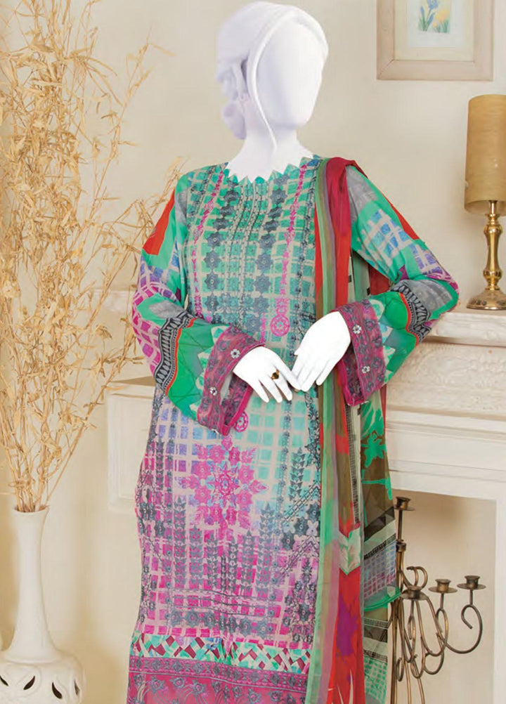 Naurang by Humdum Embroidered Lawn Suits Unstitched 3 Piece HD22NL D5 - Summer Collection