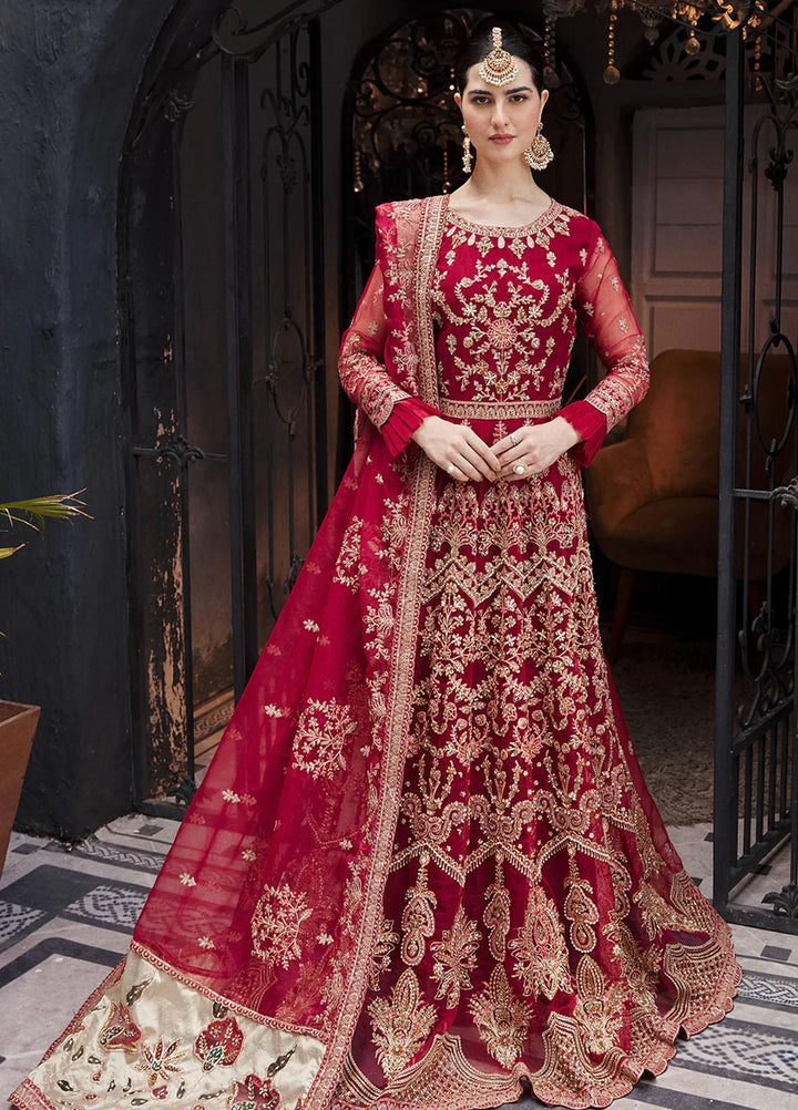 Nawabzadi By Emaan Adeel Embroidered Net Suits Unstitched 3 Piece NZ23EA NW-01 - Luxury Collection