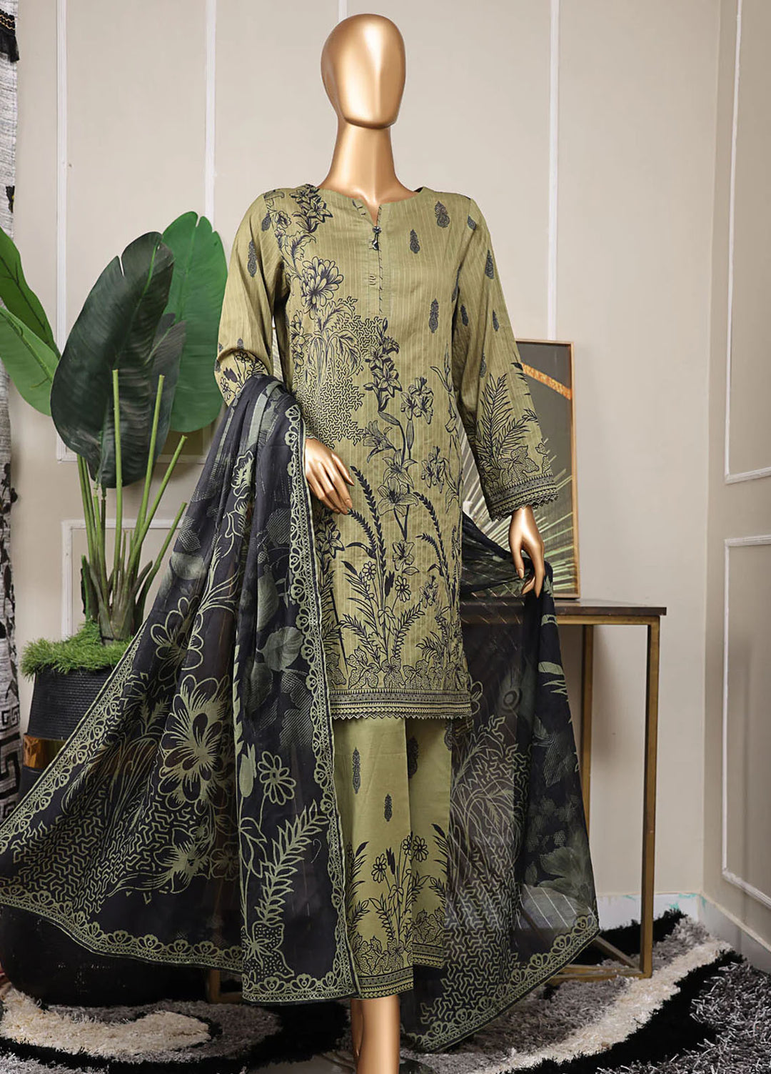 Nayab by HZ Textiles Digital Printed Lawn Suits Unstitched 3 Piece HZ25DP NPD-02 - Summer Collection