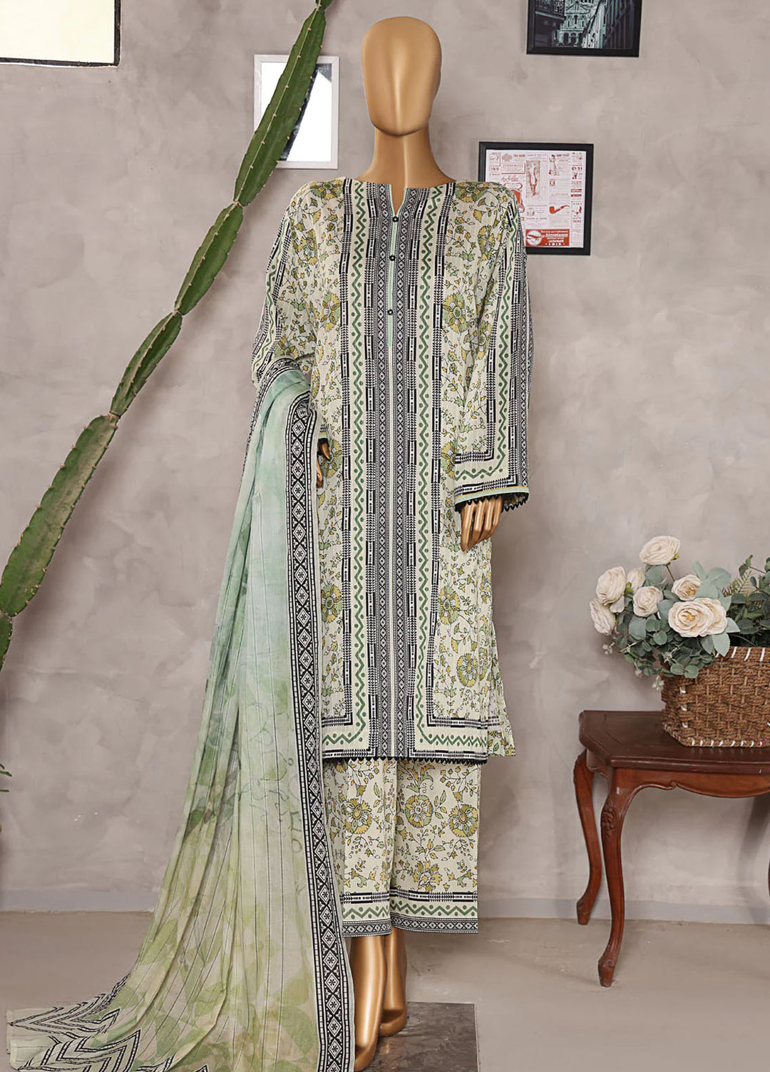 Nayab by HZ Textiles Digital Printed Lawn Suits Unstitched 3 Piece HZ25DP NPD-05 - Summer Collection