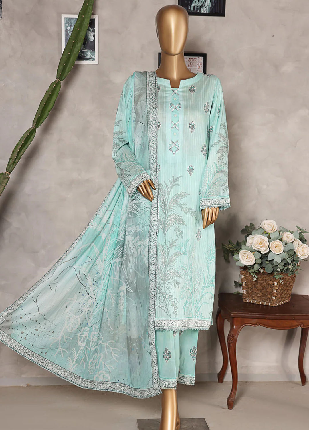 Nayab by HZ Textiles Digital Printed Lawn Suits Unstitched 3 Piece HZ25DP NPD-07 - Summer Collection