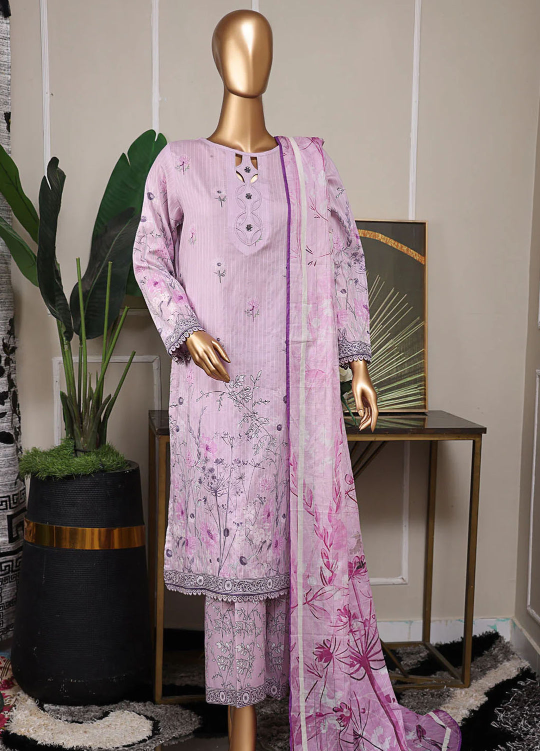 Nayab by HZ Textiles Digital Printed Lawn Suits Unstitched 3 Piece HZ25DP NPD-08 - Summer Collection