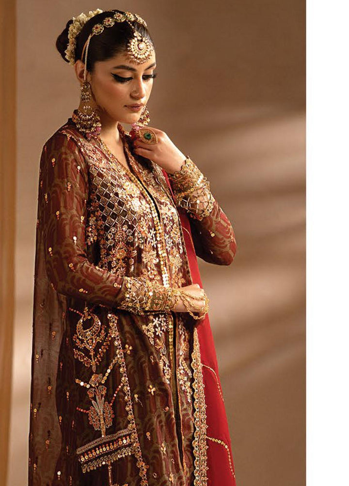 Nayab By Myeesha Embroidered Chiffon Suits Unstitched 4 Piece MYA23N MF23-01 Yaqoot - Festive Collection