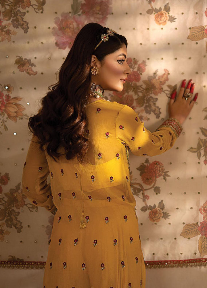 Nayab By Myeesha Embroidered Chiffon Suits Unstitched 4 Piece MYA23N MF23-05 Pukhraaj - Festive Collection