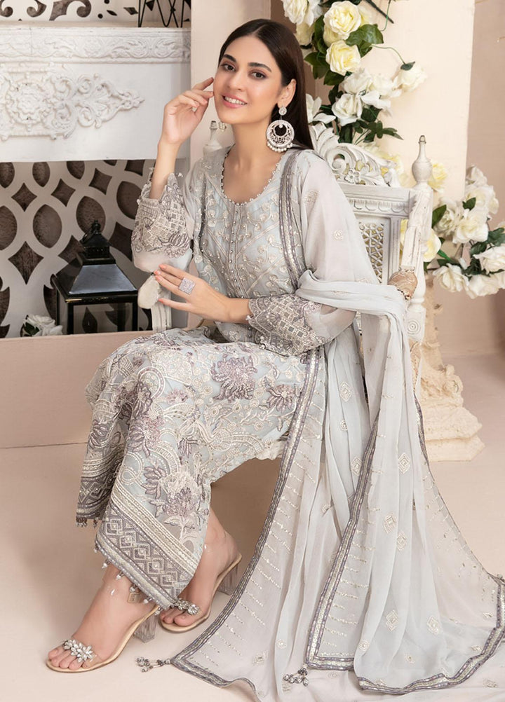 Nayara By Tawakkal Fabrics Embroidered Chiffon Suits Unstitched 3 Piece TWF23N D-8680 - Formal Collection