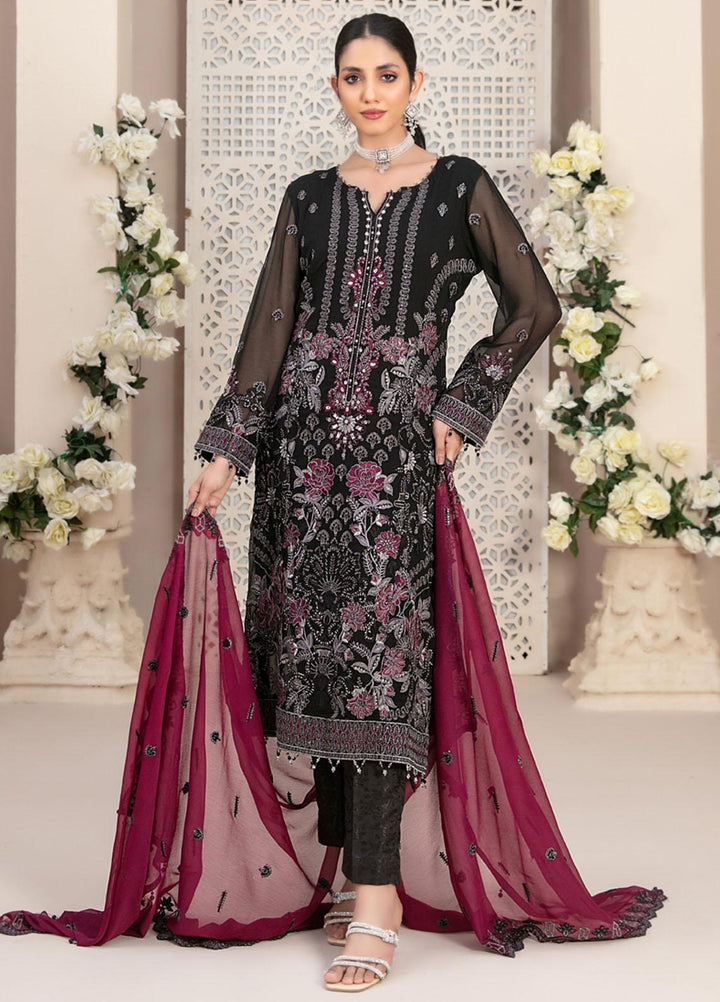Nayara By Tawakkal Fabrics Embroidered Chiffon Suits Unstitched 3 Piece TWF23N D-8684 - Formal Collection