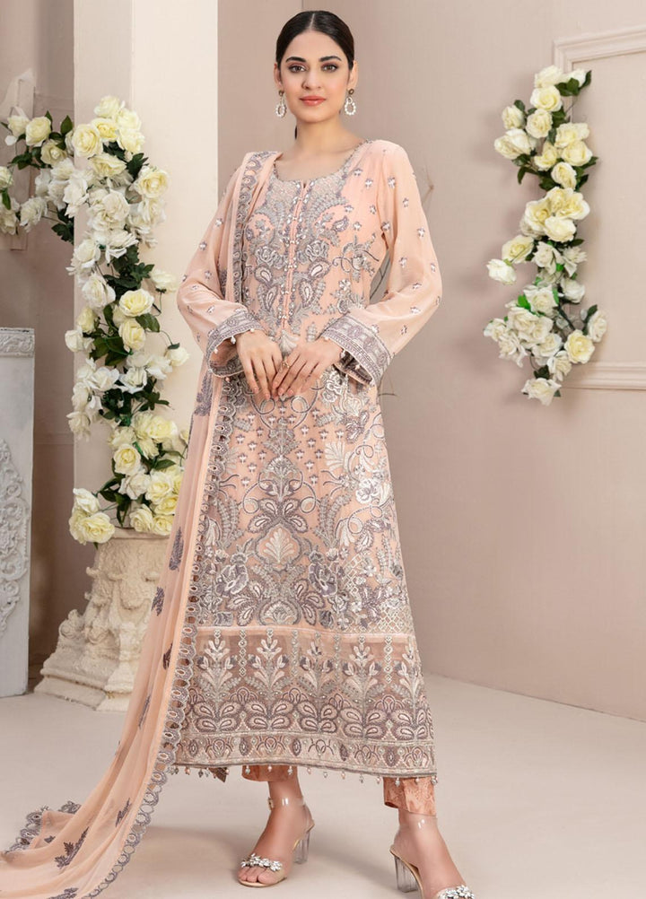 Nayara By Tawakkal Fabrics Embroidered Chiffon Suits Unstitched 3 Piece TWF23N D-8686 - Formal Collection