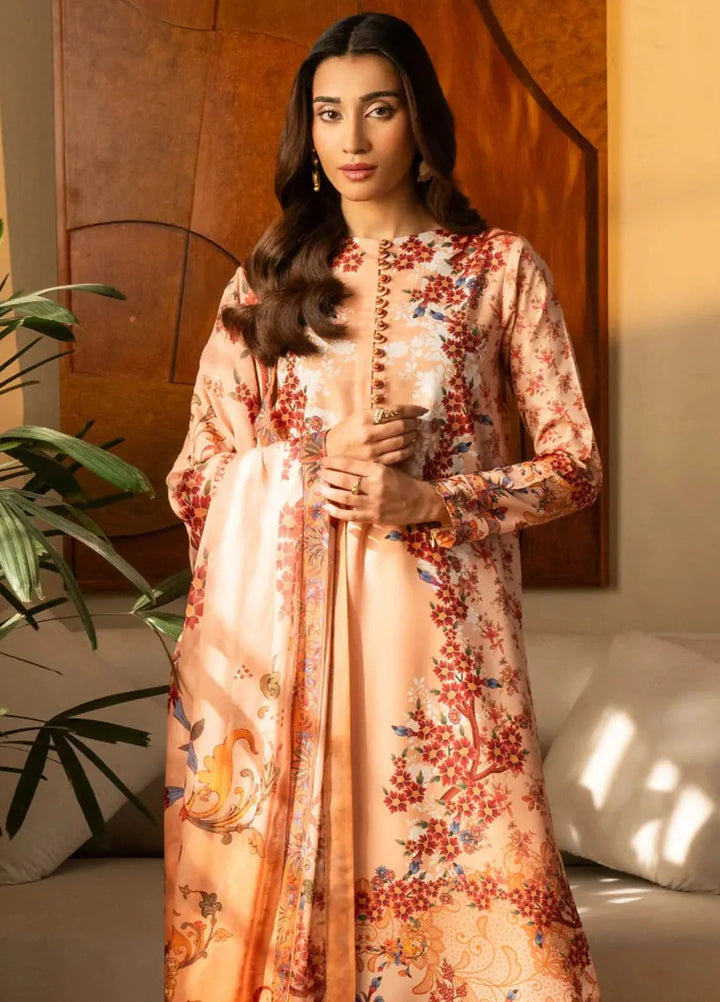 Nazm by Maryum N Maria Printed Silk Suits Unstitched 3 Piece MNM25N MS50461-Cara - Fall Collection