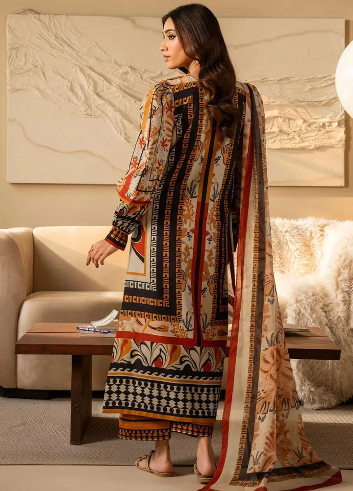 Nazm by Maryum N Maria Printed Silk Suits Unstitched 3 Piece MNM25N MS50462-Celesta - Fall Collection