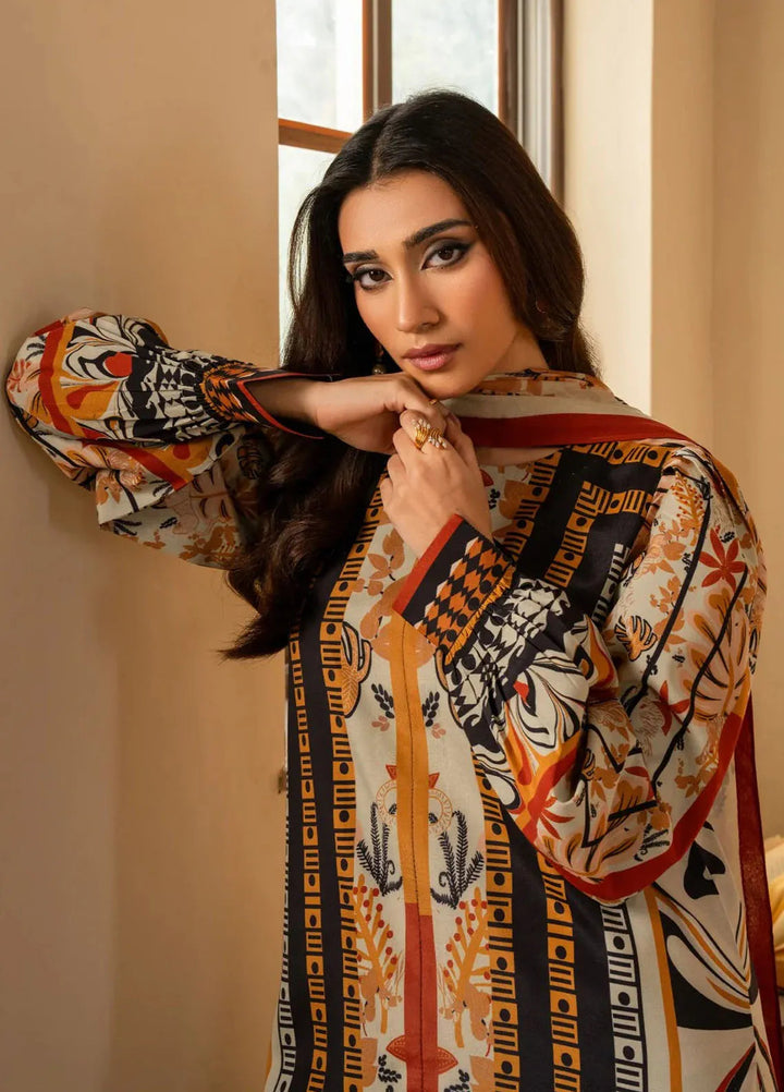 Nazm by Maryum N Maria Printed Silk Suits Unstitched 3 Piece MNM25N MS50462-Celesta - Fall Collection