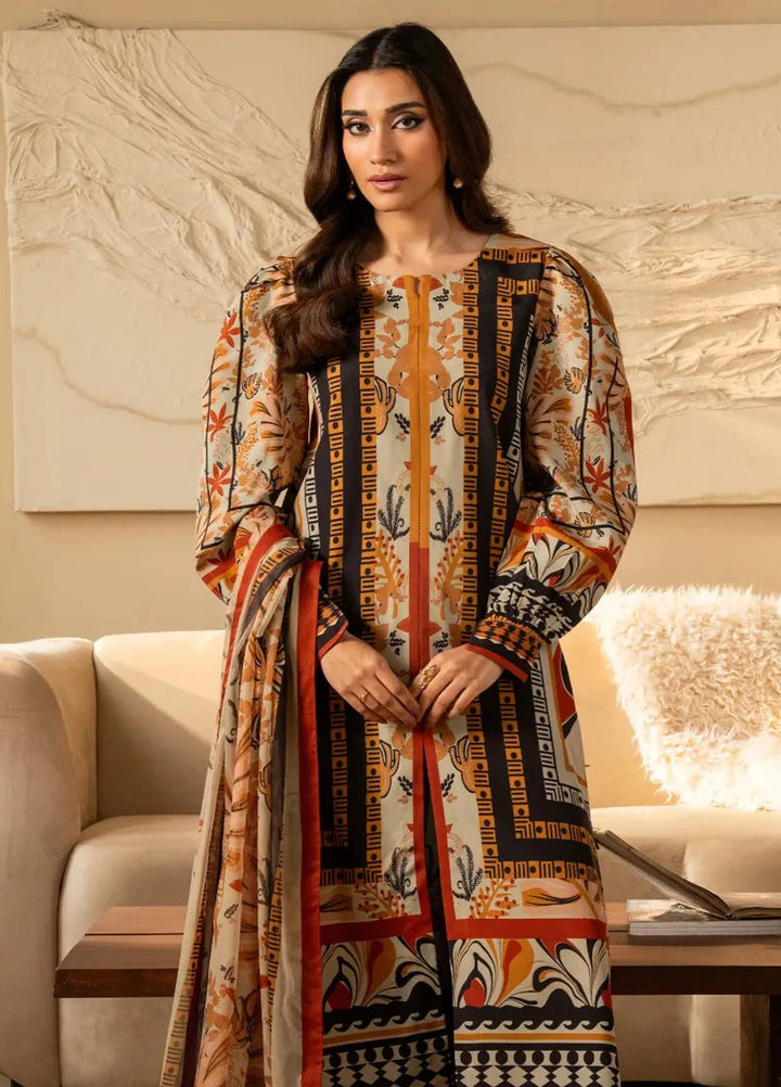 Nazm by Maryum N Maria Printed Silk Suits Unstitched 3 Piece MNM25N MS50462-Celesta - Fall Collection