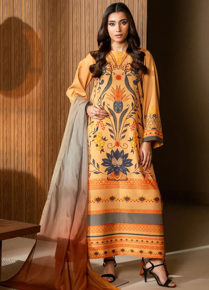 Nazm by Maryum N Maria Printed Silk Suits Unstitched 3 Piece MNM25N MS50464-Mara - Fall Collection