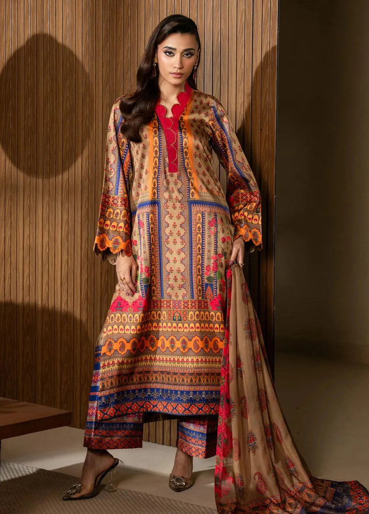 Nazm by Maryum N Maria Printed Silk Suits Unstitched 3 Piece MNM25N MS50467-Serena - Fall Collection