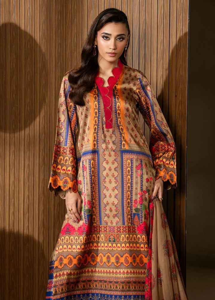 Nazm by Maryum N Maria Printed Silk Suits Unstitched 3 Piece MNM25N MS50467-Serena - Fall Collection