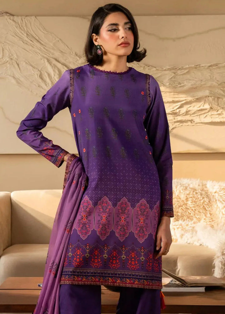 Nazm by Maryum N Maria Printed Silk Suits Unstitched 3 Piece MNM25N MS50470-Willow - Fall Collection