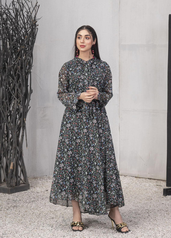 Nazmina Pret  Chiffon Frocks NZ23FM FR-548 Grey Glint