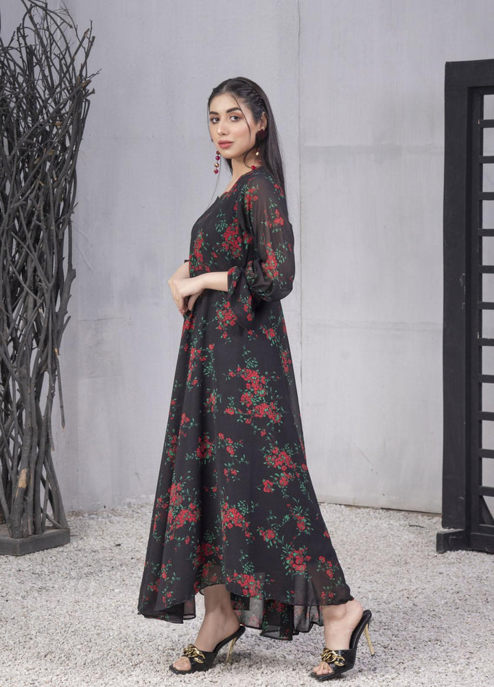 Nazmina Pret  Chiffon Frocks NZ23FM FR-550 Red Roses