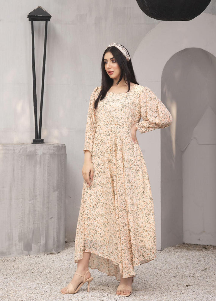 Nazmina Pret  Chiffon Frocks NZ23FM FR-538 Marigold Florals