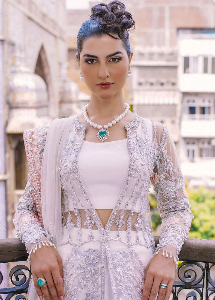 Nazni By Saira Rizwan Embroidered Net Suits Unstitched 3 Piece SR22N SR-01 MALIA - Luxury Collection