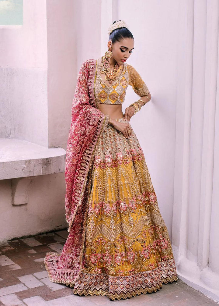 Nazni By Saira Rizwan Embroidered Net Suits Unstitched 3 Piece SR22N SR-02 ZARI - Luxury Collection