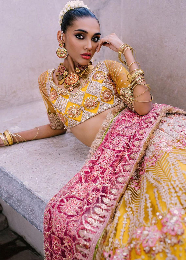 Nazni By Saira Rizwan Embroidered Net Suits Unstitched 3 Piece SR22N SR-02 ZARI - Luxury Collection