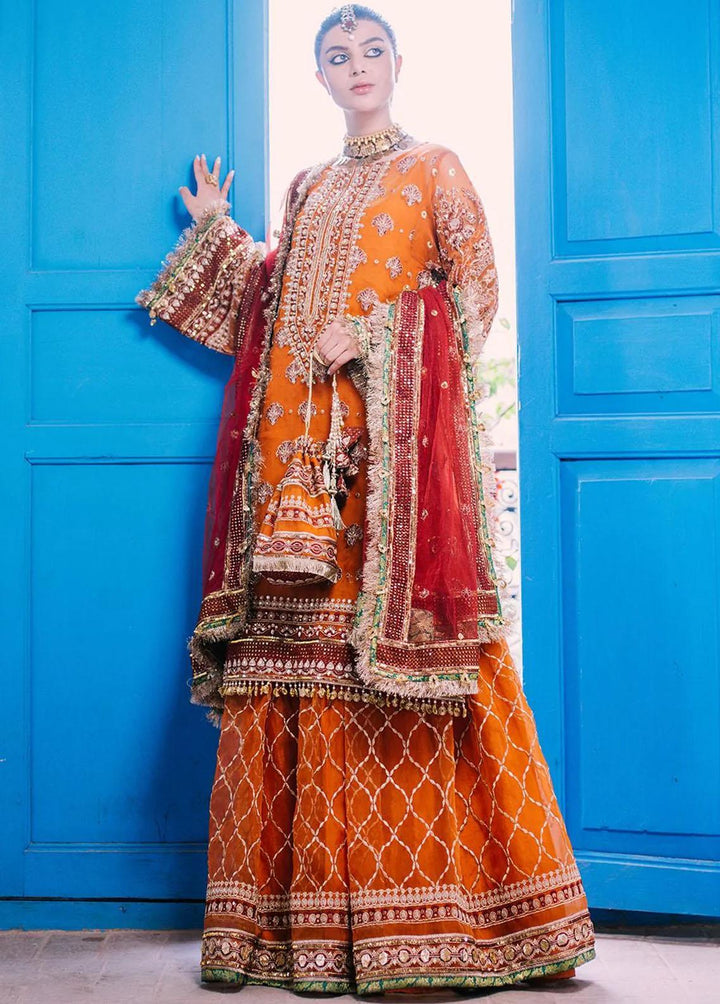 Nazni By Saira Rizwan Embroidered Organza Suits Unstitched 3 Piece SR22N SR-03 SAHAR - Luxury Collection