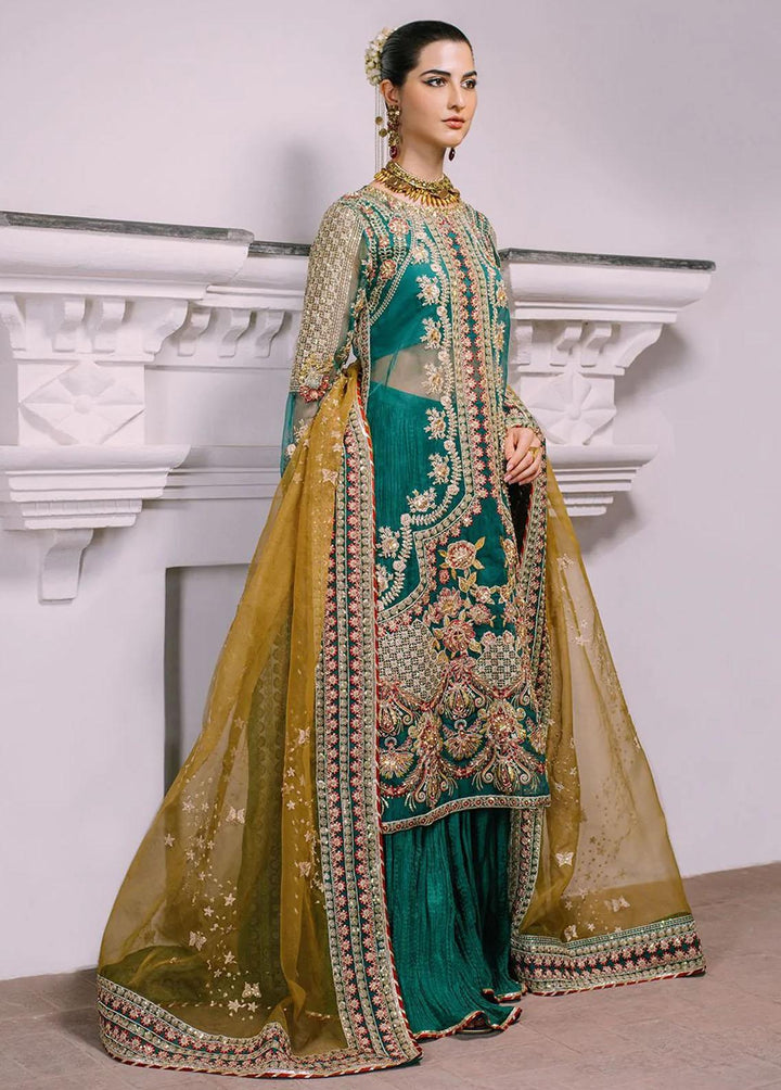 Nazni By Saira Rizwan Embroidered Organza Suits Unstitched 3 Piece SR22N SR-04 AYANEH - Luxury Collection