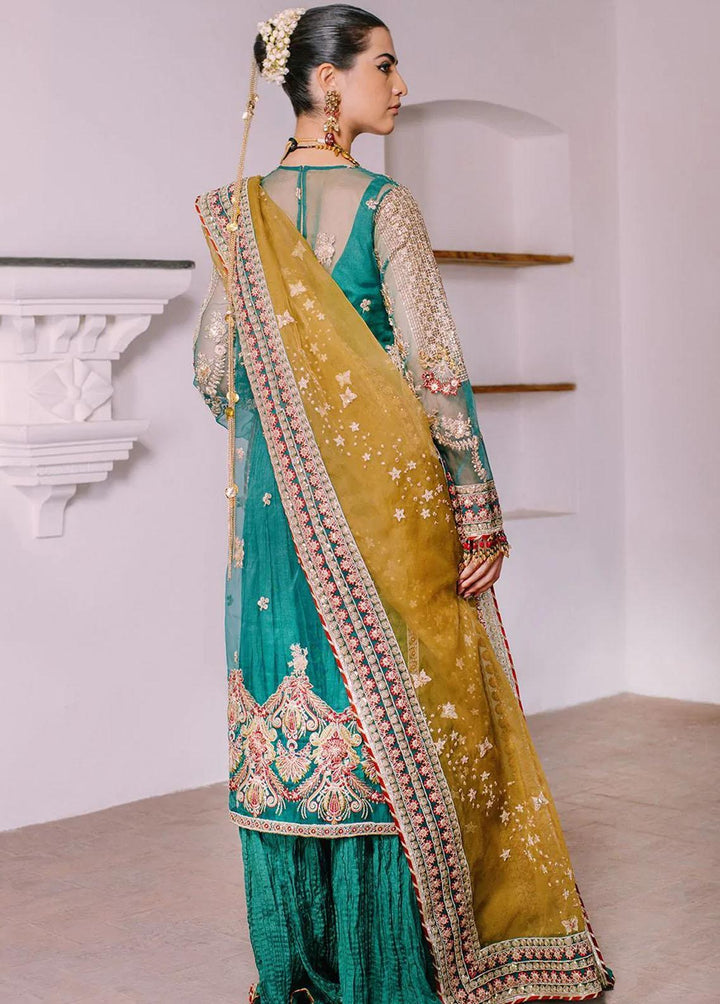 Nazni By Saira Rizwan Embroidered Organza Suits Unstitched 3 Piece SR22N SR-04 AYANEH - Luxury Collection