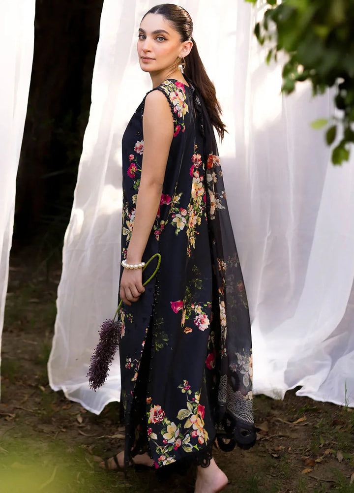 Neeshay Embroidered Lawn Suit Unstitched 3 Piece NSH24P Noir - Summer Collection