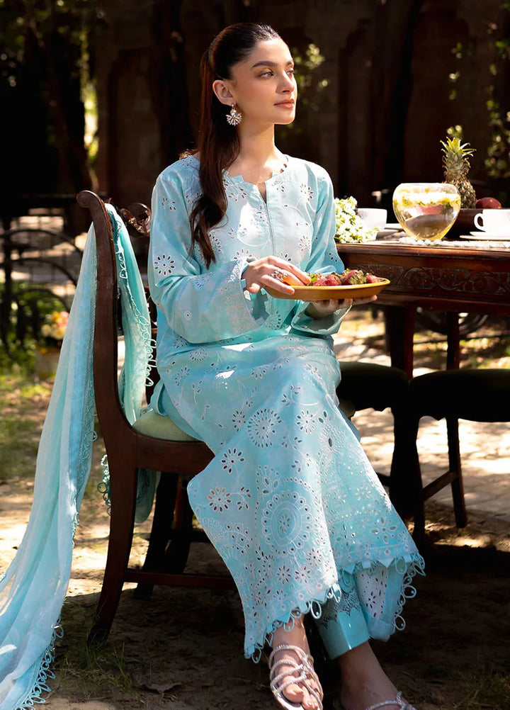 Neeshay Embroidered Lawn Suit Unstitched 3 Piece NSH24P Oasis - Summer Collection