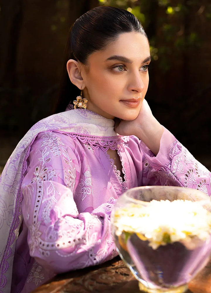 Neeshay Embroidered Lawn Suit Unstitched 3 Piece NSH24P Petal - Summer Collection