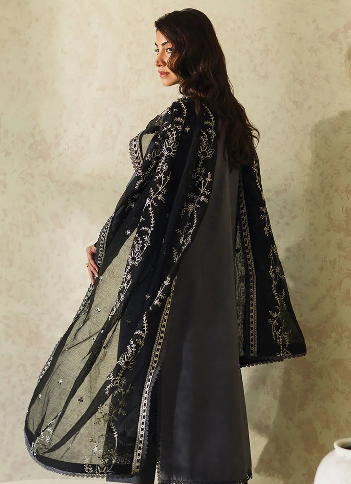 Neeshay Monochrome Embroidered Lawn Suit Unstitched 3 Piece NSH24M Fume - Summer Collection